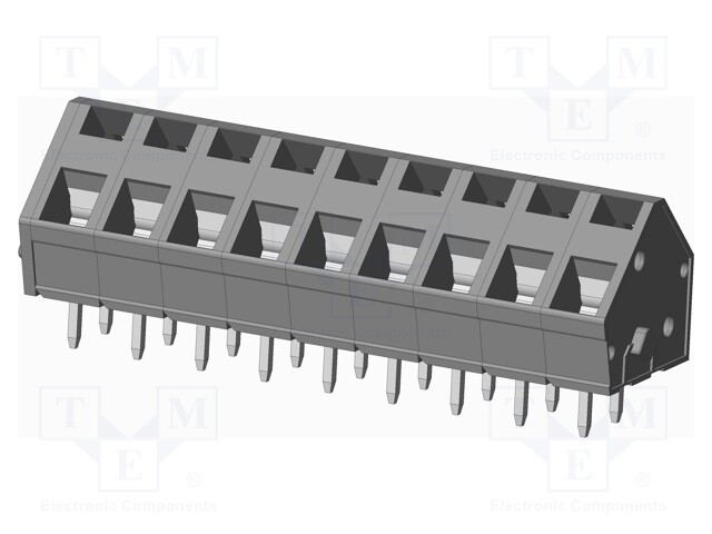 Connector: PCB terminal block; terminal; angled 45°; on PCBs