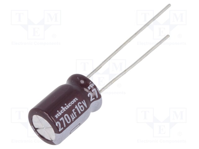 Capacitor: electrolytic; THT; 270uF; 16VDC; Ø8x11.5mm; Pitch: 3.5mm