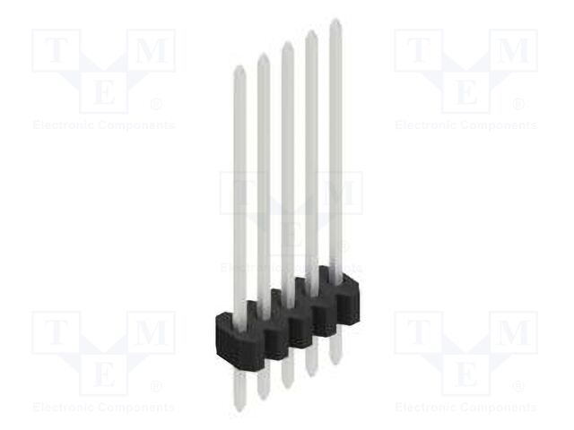 Connector: pin strips; pin header; male; PIN: 5; 1.27mm; THT; 1x5