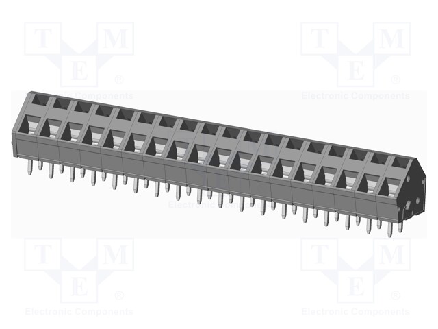 Connector: PCB terminal block; terminal; angled 45°; on PCBs