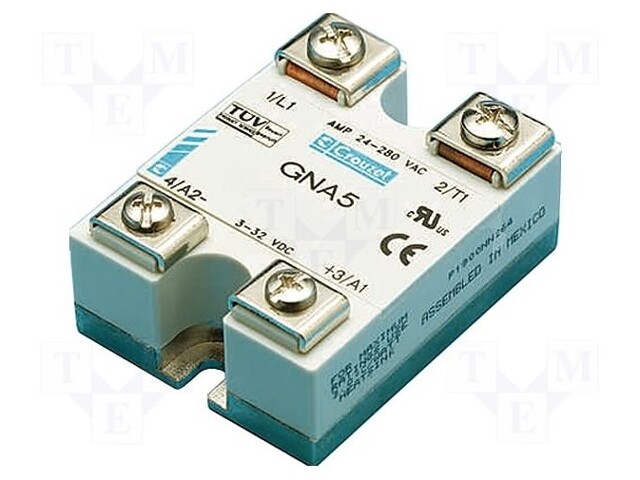 Relay: solid state; Ucntrl: 3÷32VDC; 10A; 24÷280VAC; Series: GN