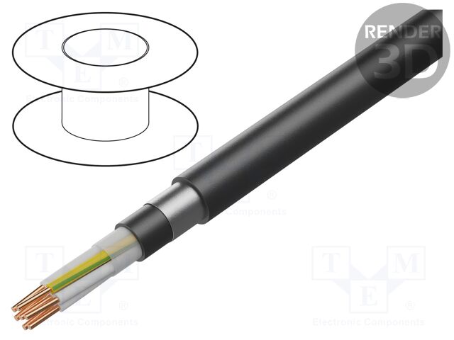 Wire; YKSYFtZny; 37G1.5mm2; unshielded; 600V,1kV; Cu; solid; black