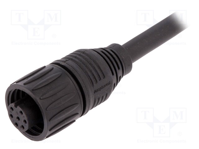 Connector: circular; plug; PIN: 7; female; cables; IP65,IP67; 10A