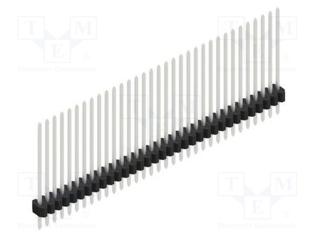 Connector: pin strips; pin header; male; PIN: 33; 1.27mm; THT; 1x33
