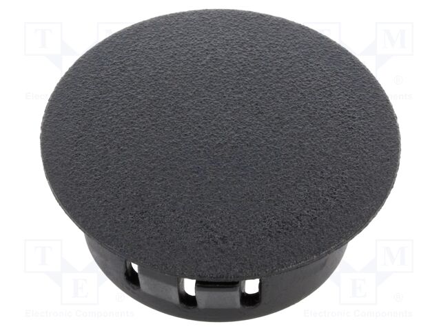 Accessories: stopper; H: 11.5mm; push-in,snap-fastener; black