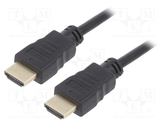 Cable; HDCP 2.2,HDMI 2.0; HDMI plug,both sides; 2m; black