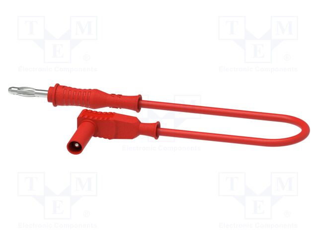 Test lead; 70VDC; 33VAC; 12A; Len: 1m; red; Cond.cross sec: 0.75mm2