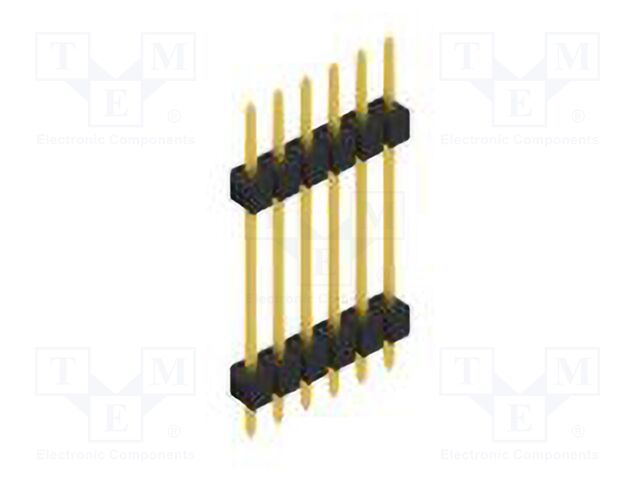 Connector: pin strips; pin header; male; PIN: 6; 2.54mm; THT; 1x6