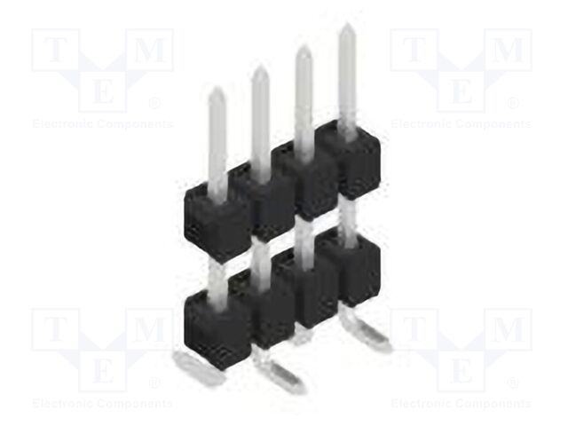 Connector: pin strips; pin header; male; PIN: 4; 2.54mm; SMT; 1x4