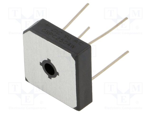 Bridge rectifier: single-phase; Urmax: 400V; If: 25A; Ifsm: 350A