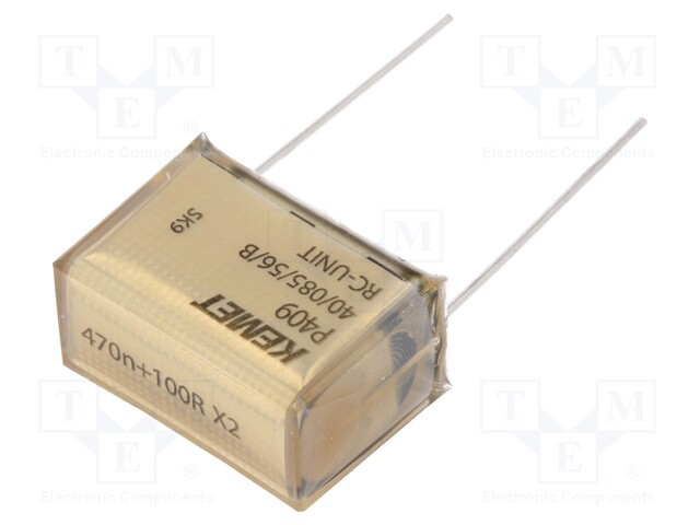 Capacitor: paper; X2; 470nF; 275VAC; 25.4mm; ±20%; THT; Series: P409