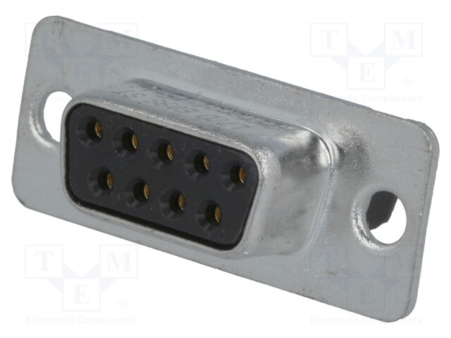 D-Sub; PIN: 9; plug; female; screw terminal; for cable; gold-plated