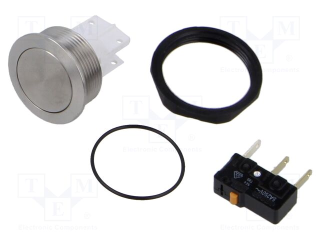 Switch: vandal resistant; Pos: 2; SPDT; 5A/125VAC; IP40; ON-(ON)