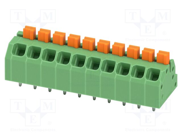 Connector: PCB terminal block; terminal; SPTAF 1; 16A; 320V; green