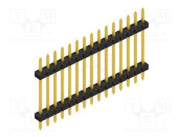 Connector: pin strips; pin header; male; PIN: 15; 2mm; THT; 1x15