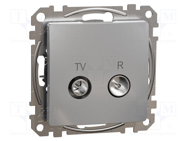 RTV socket ending; IP20; plaster embedded,in mounting box; 4dB
