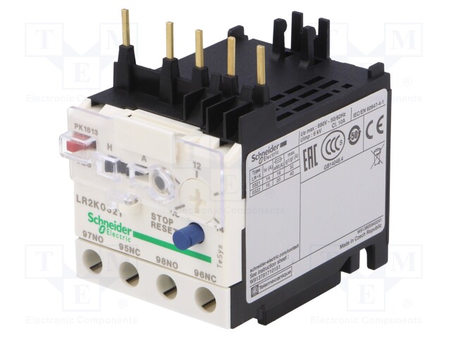 Thermal relay; Series: TeSys K; Auxiliary contacts: NO + NC