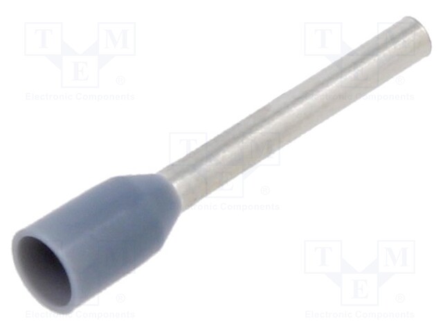 Tip: bootlace ferrule; insulated; copper; 0.75mm2; 12mm; tinned