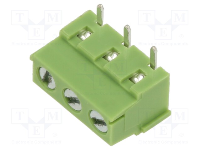 PCB terminal block; straight; 5mm; ways: 3; on PCBs; terminal