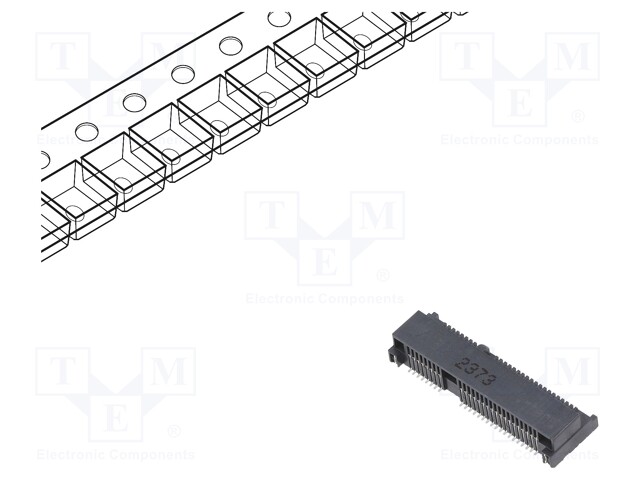 Connector: PCI Express mini; horizontal; SMT; gold-plated; PIN: 52