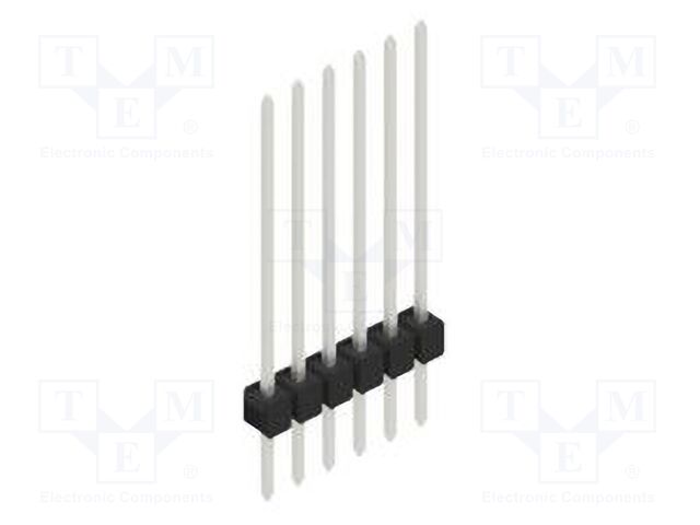 Connector: pin strips; pin header; male; PIN: 6; 2.54mm; THT; 1x6