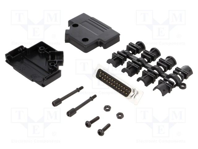 D-Sub; PIN: 25; plug; male; stamped and formed contacts; soldering