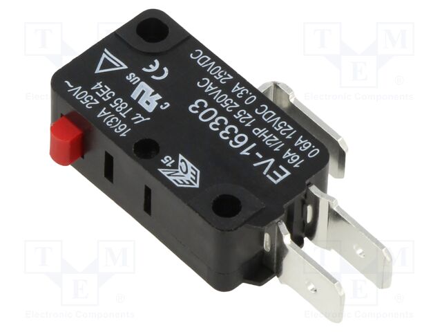 Microswitch SNAP ACTION; without lever; SPDT; 16A/250VAC; Pos: 2