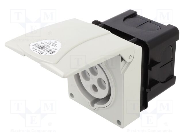 Connector: AC supply 3-phase; socket; female; 32A; 400VAC; IP44