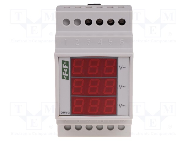 Voltmeter; digital,mounting; 100÷265V; Meas.accur: ±1%; True RMS