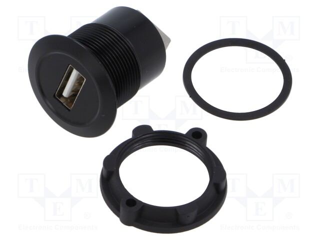 Adapter; USB A socket,USB B socket; USB 2.0; Thread: M22; 1÷10mm