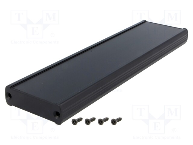 Enclosure: with panel; TUF; X: 55mm; Y: 200mm; Z: 16mm; aluminium