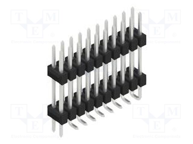 Connector: pin strips; pin header; male; PIN: 20; 2.54mm; SMT; 2x10