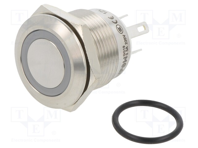 Switch: vandal resistant; Pos: 2; SPST-NO; 0.5A/220VAC; 2A/36VDC