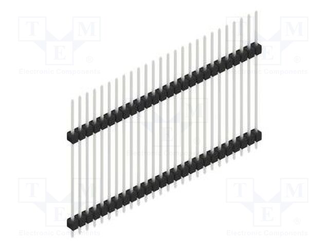Connector: pin strips; pin header; male; PIN: 26; 2.54mm; THT; 1x26