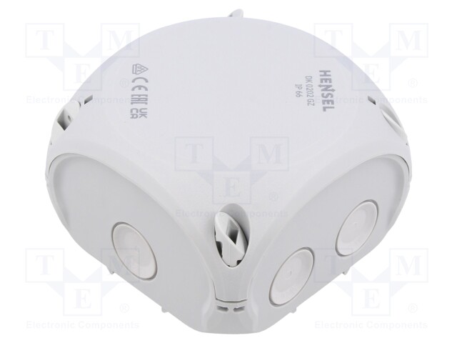 Enclosure: junction box; IP66; with membrane cable glands; grey