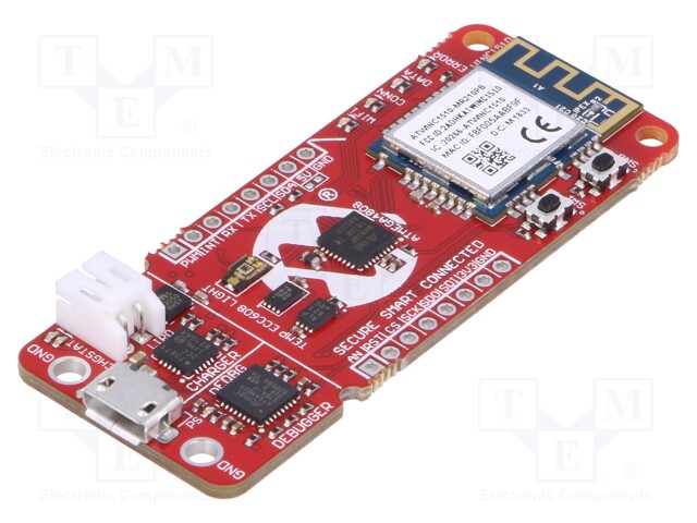 Dev.kit: Microchip AVR; ADC,I2C,PWM,SPI,UART,USB 2.0; WiFi