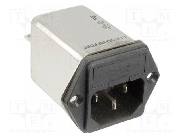 Connector: AC supply; socket; male; 4A; 250VAC; -25÷85°C; 1mH; 1MΩ