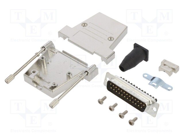 D-Sub; PIN: 25; male; shielded,with strain relief; straight