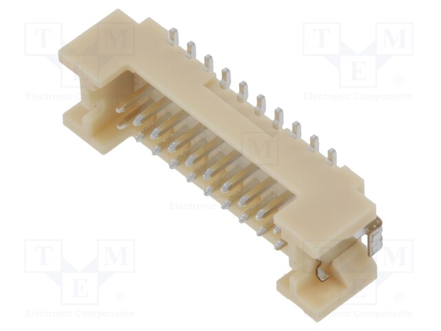Socket; wire-board; male; DF13; 1.25mm; PIN: 20; SMT; on PCBs; tinned