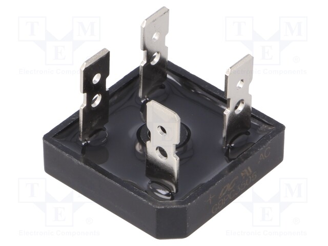 Single-phase bridge rectifier; Urmax:600V; If:35A; Ifsm:400A