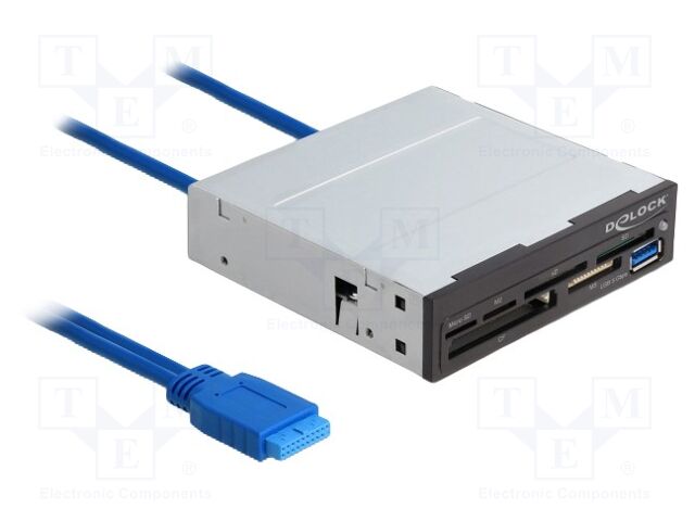 Card reader: memory; USB 3.2 Gen 1; black; 5Gbps; 0.5m