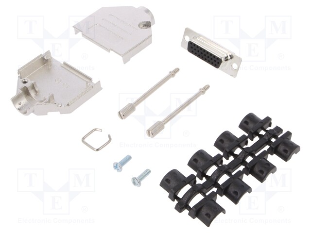D-Sub HD; PIN: 26; plug; female; shielded; soldering; for cable