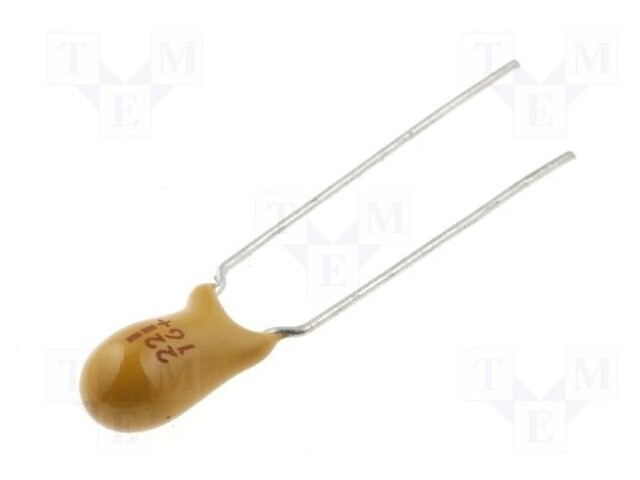 Capacitor: tantalum; 22uF; 16VDC; THT; ±20%; -55÷85°C; 2.54mm