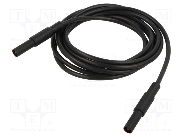 Test lead; 32A; banana plug 4mm,both sides; insulated; Len: 2m