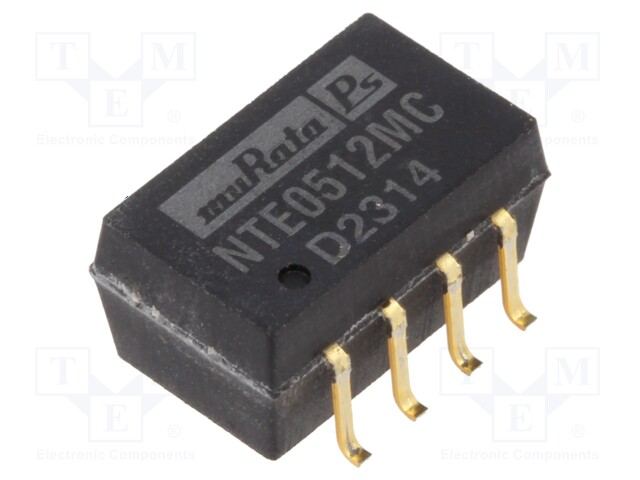 Isolated Board Mount DC/DC Converter, Miniature, ITE, 1 Output, 1 W, 12 V, 83 mA