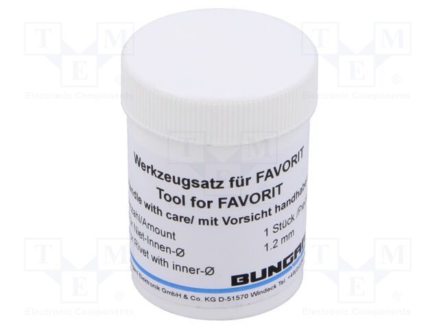 Head for hand press; for BUN-FAVORIT hand press; 1.2mm