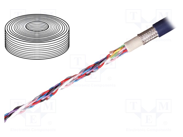 Wire: data transmission; chainflex® CF11; 2x2x0,25mm2; TPE; blue