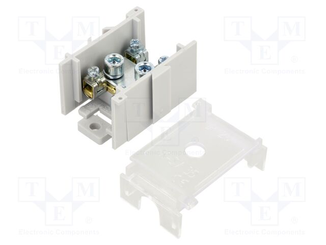 Splice terminal: distribution block; 125A; with cover; grey