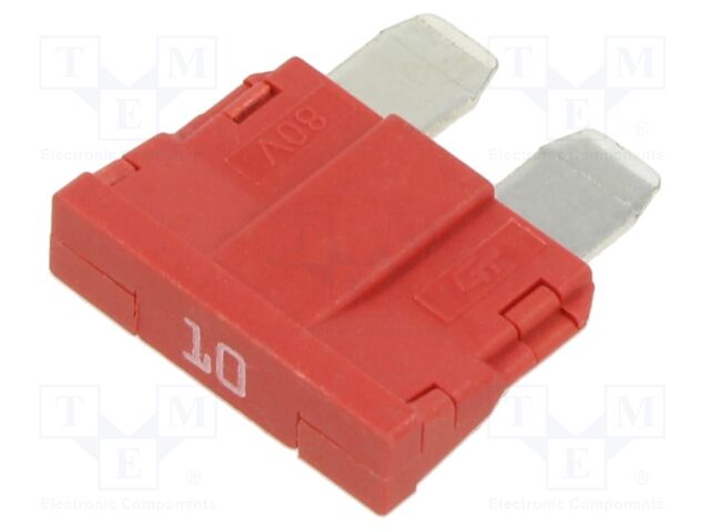 Fuse: fuse; 10A; 80VDC; automotive; 19mm