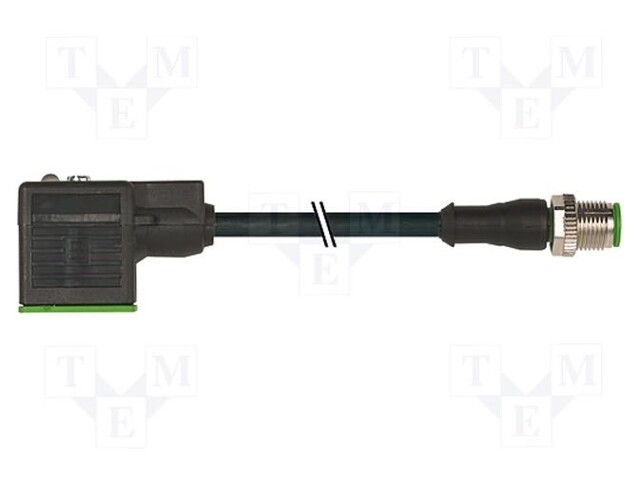 Connection lead; plug; PIN: 3; Contacts ph: 18mm; 4A; female; 24VDC